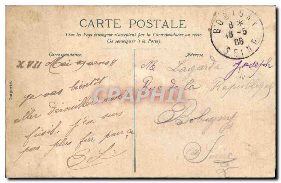 CPA Blois Chateau Aile de Louis XII La porterie  — Verso