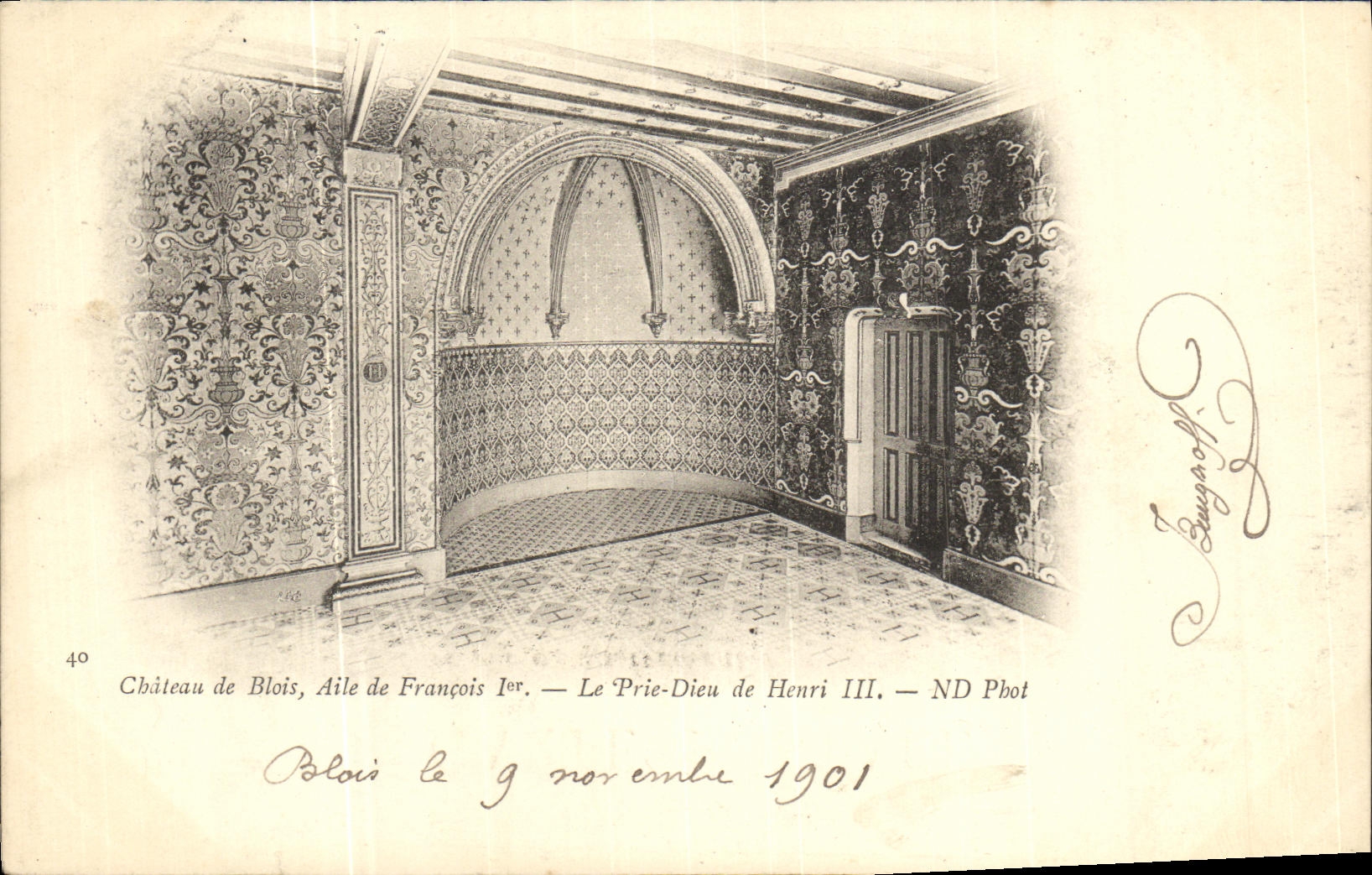 Schloss Blois, Flügel von François I — Das Prie-Dieu von Henri III — ND Phot