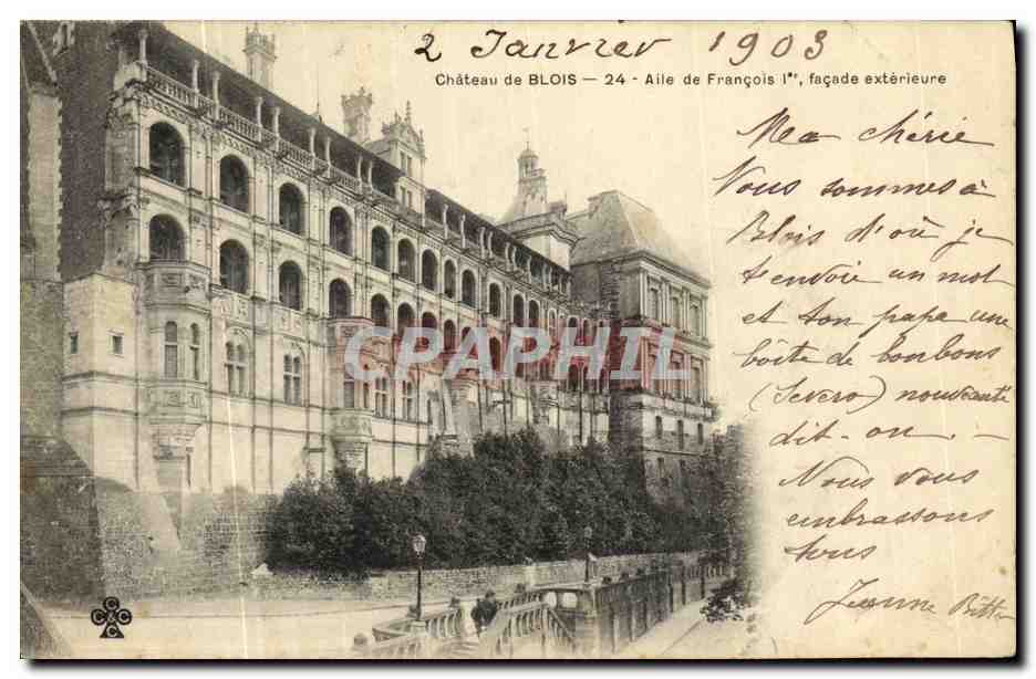 CPA Blois Chateau de Aile de Francois 1er Facade exterieure 