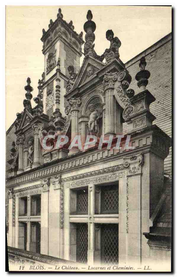 CPA Blois La Chateau Lucarnes et Cheminees