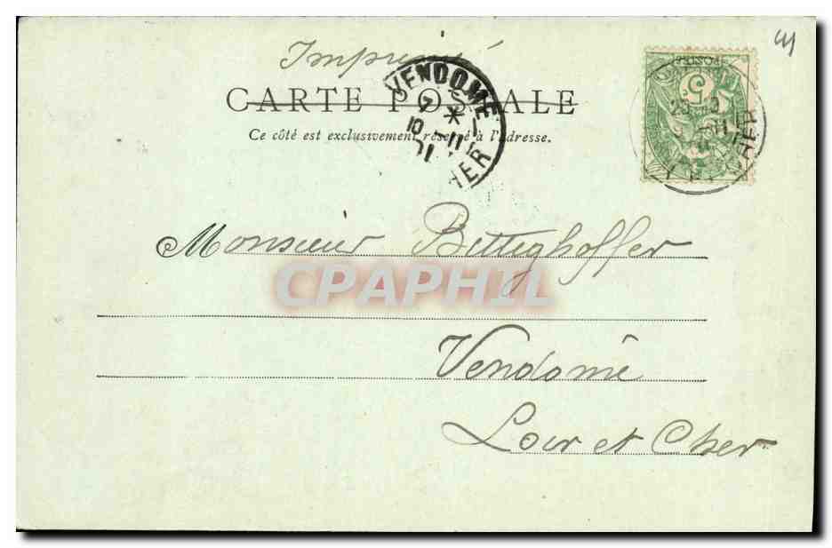 CPA Chateau de Blois Aile de Francois l et Bibliotheque de Catherine de Medicis  — Verso