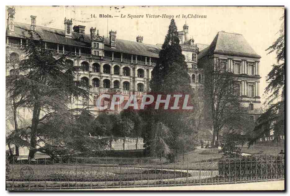Blois — Le Square Victor-Hugo et le Château — Éditeur non identifié, n° 14