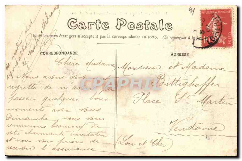 Blois — Le Square Victor-Hugo et le Château — Éditeur non identifié, n° 14 — Verso