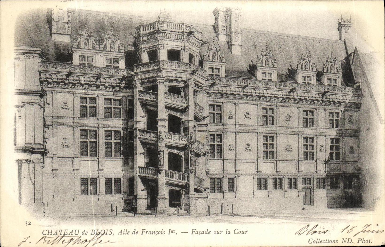 Château de Blois, Aile de François Ier — Façade sur la Cour — J. Bittighoffer