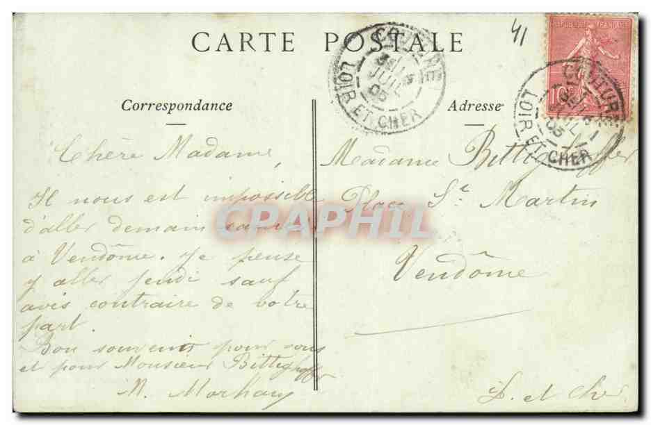 Château de Blois, Aile de François Ier — Chambre où fut assassiné le duc de Guise — Grand Bazar à Blois — Verso