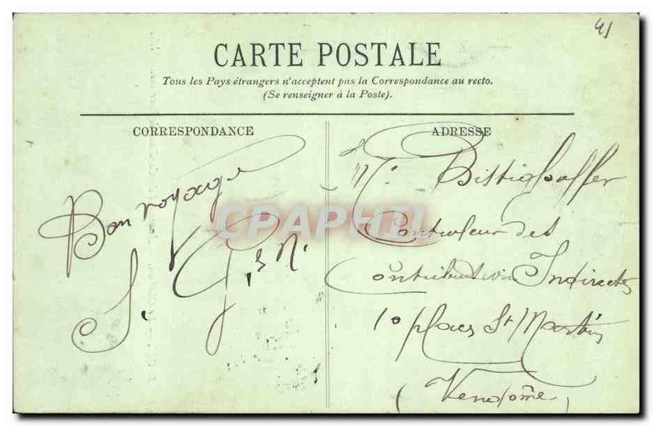 CPA Blois Le Chateau Assassinat du Cardinal de Lorraine — Verso