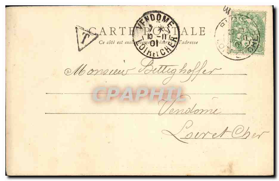 CPA Chateau de Blois Aile de Louis Xll La Porterie  — Rückseite