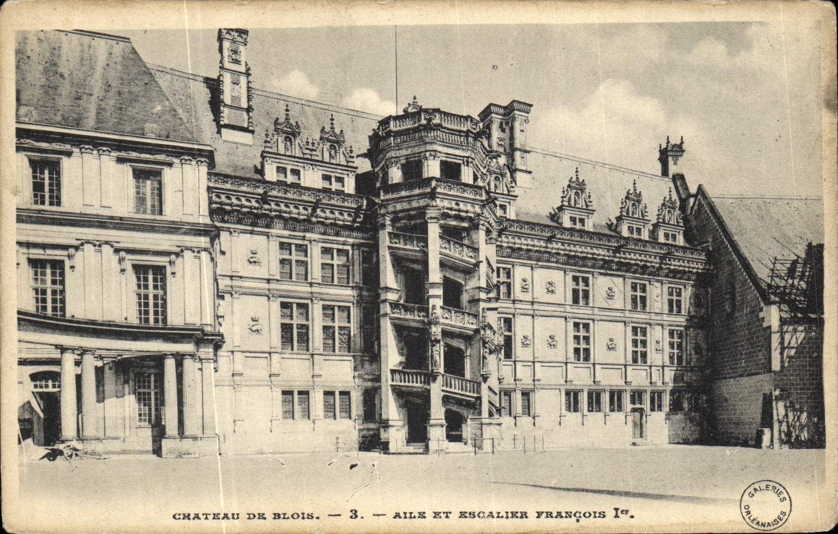 Château de Blois — Aile et escalier François Ier — Galeries Orléanaises, n°3