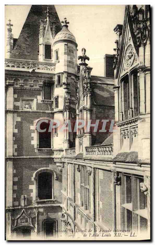 Château de Châteaudun — Détail de la façade intérieure de l'ail Louis XII — LL.