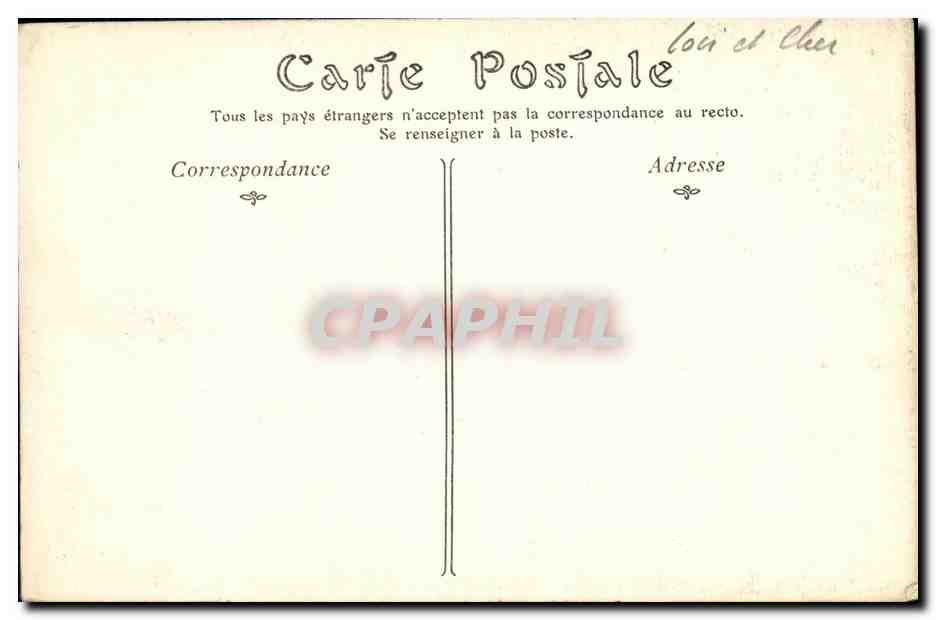 CPA Chateau de Blois Aile de Francois l et Cheminee de la Salle des Gardes — Verso