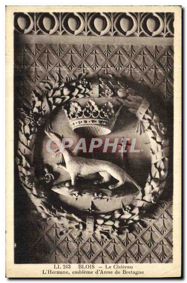 CPA Blois Le Chateau L Hermine embleme d Anne de Bretagne