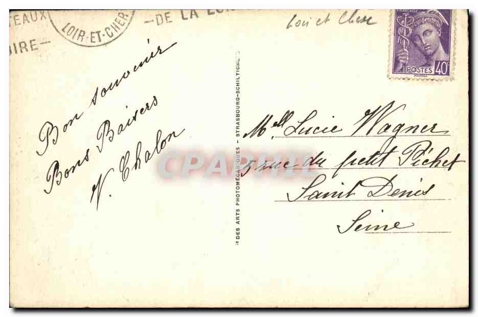CPA Blois Le Chateau L Hermine embleme d Anne de Bretagne — Verso