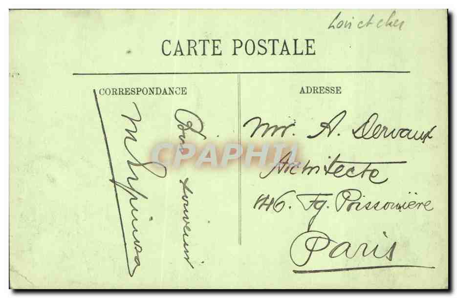 CPA Blois Le Chateau Aile Francois l et Ies Gargouilles — Verso