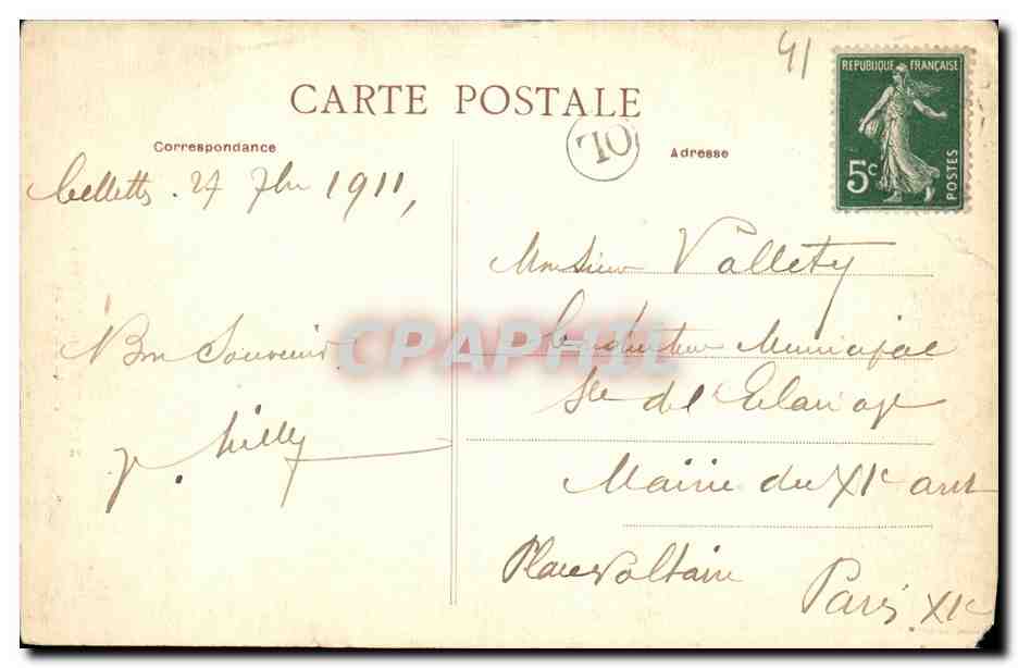 CPA Blois le Chateau Porte d Entree — Back