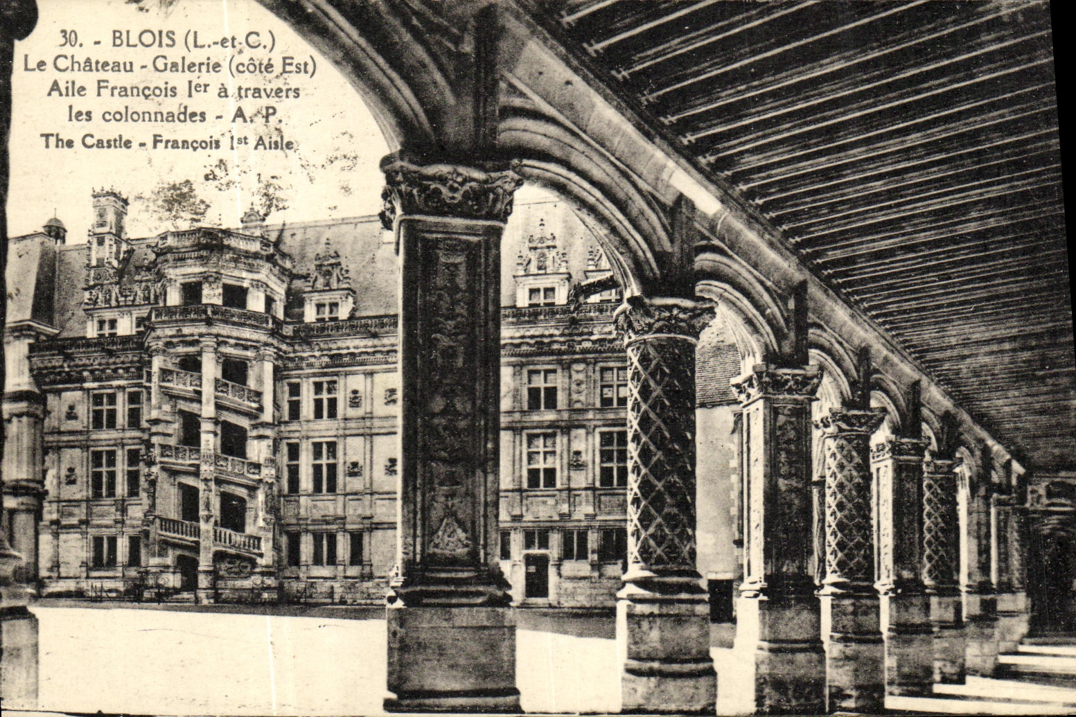 CPA Blois Le Chateau Galerie Aile Francois 1er a travers les colonnades