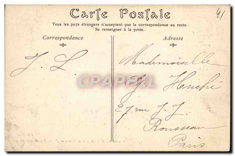CPA Chateau de Blois Aile de Francois 1er — Verso