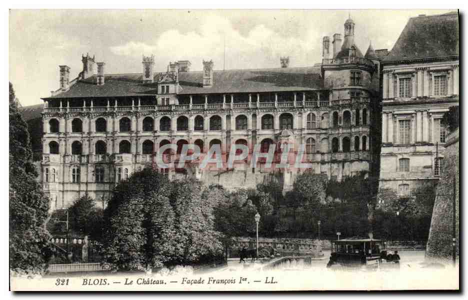 CPA Chateau de Blois Facade Francois 1er
