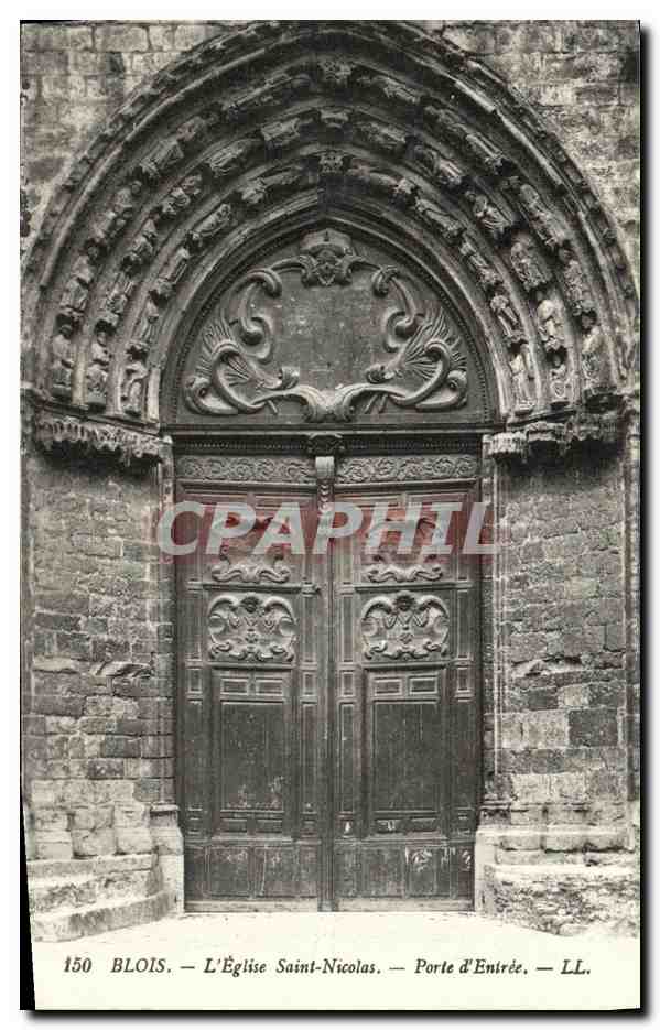 CPA Chateau de Blois L Eglise Saint Nicolas Porte d Entree
