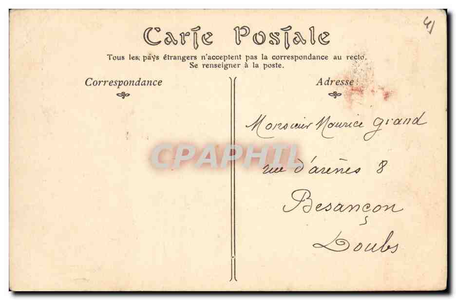 CPA Chateau Blois Aile de Francois 1er Cheminee la Salamandre — Back