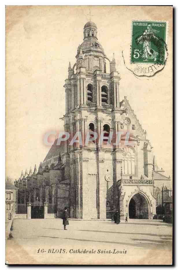 CPA Chateau Blois Cathedrale Saint Louis