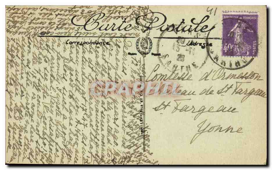 CPA Chateau Blois Medaillon de L Escalier Embleme de Claude de France — Verso
