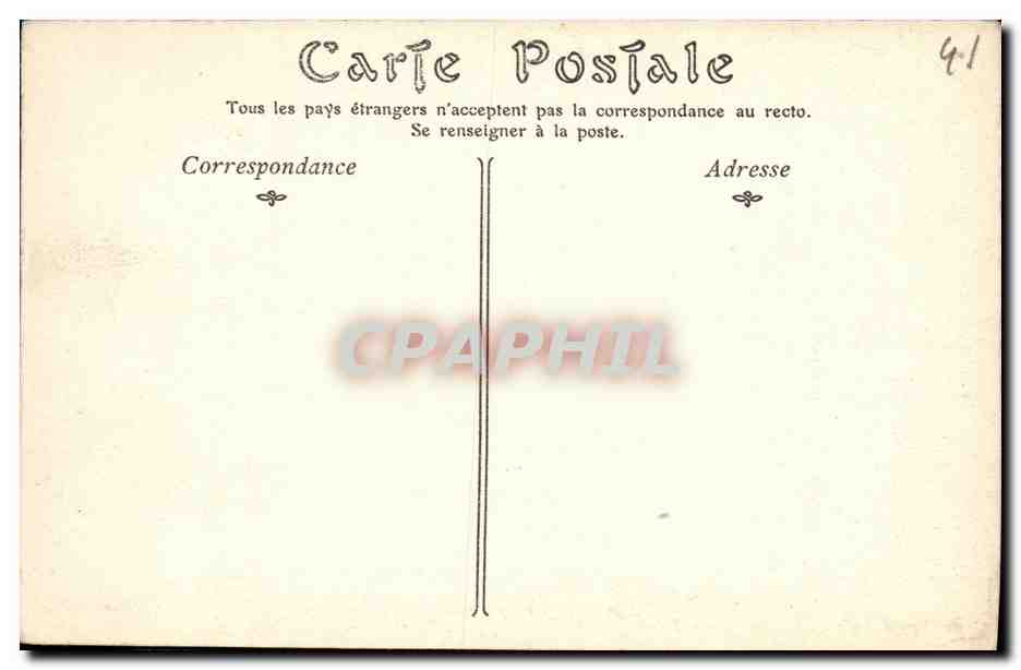 CPA Chateau Blois de Louis La Cheminee du Porc Epic — Verso