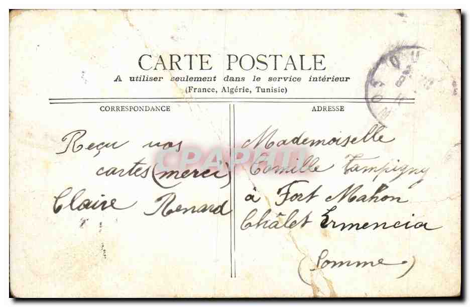 CPA Blois Le Chateau De — Rückseite
