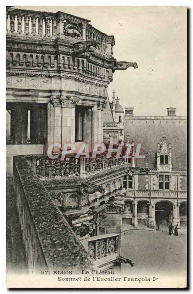CPA Blois Le Chateau Sommet de L Escalier Francois 1er