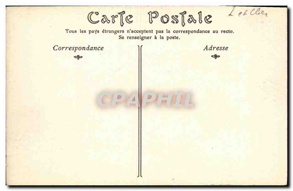CPA Blois Le Chateau Colonnade Louis XII — Verso