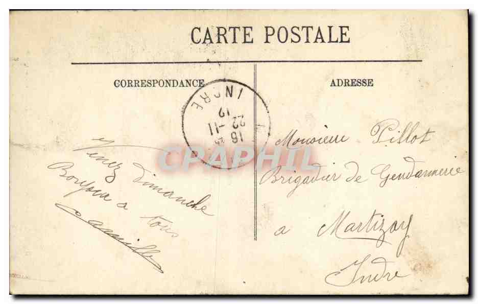 Blois — Le Château — Aile Louis XII — Une Cariatide — Verso