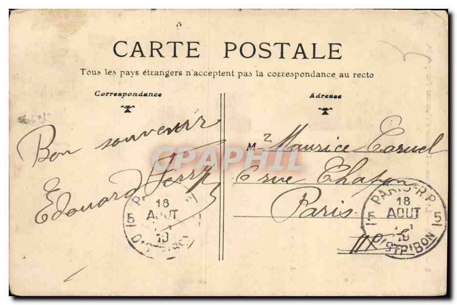 CPA Blois Le Chateau Escalier d honneur Francois 1er — Verso