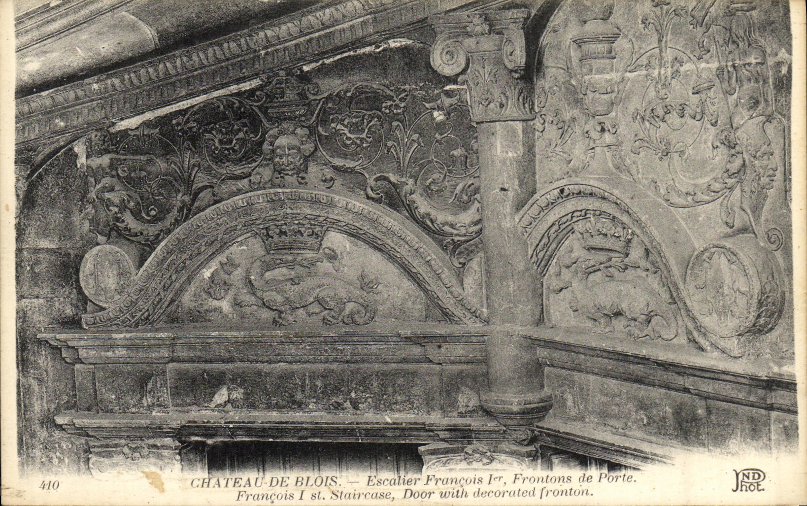 CPA Chateau de Blois Escalier Francois l er Frontons de Porte