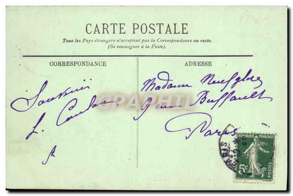 CPA Blois Le Chateau L Aile Louis Xll — Back