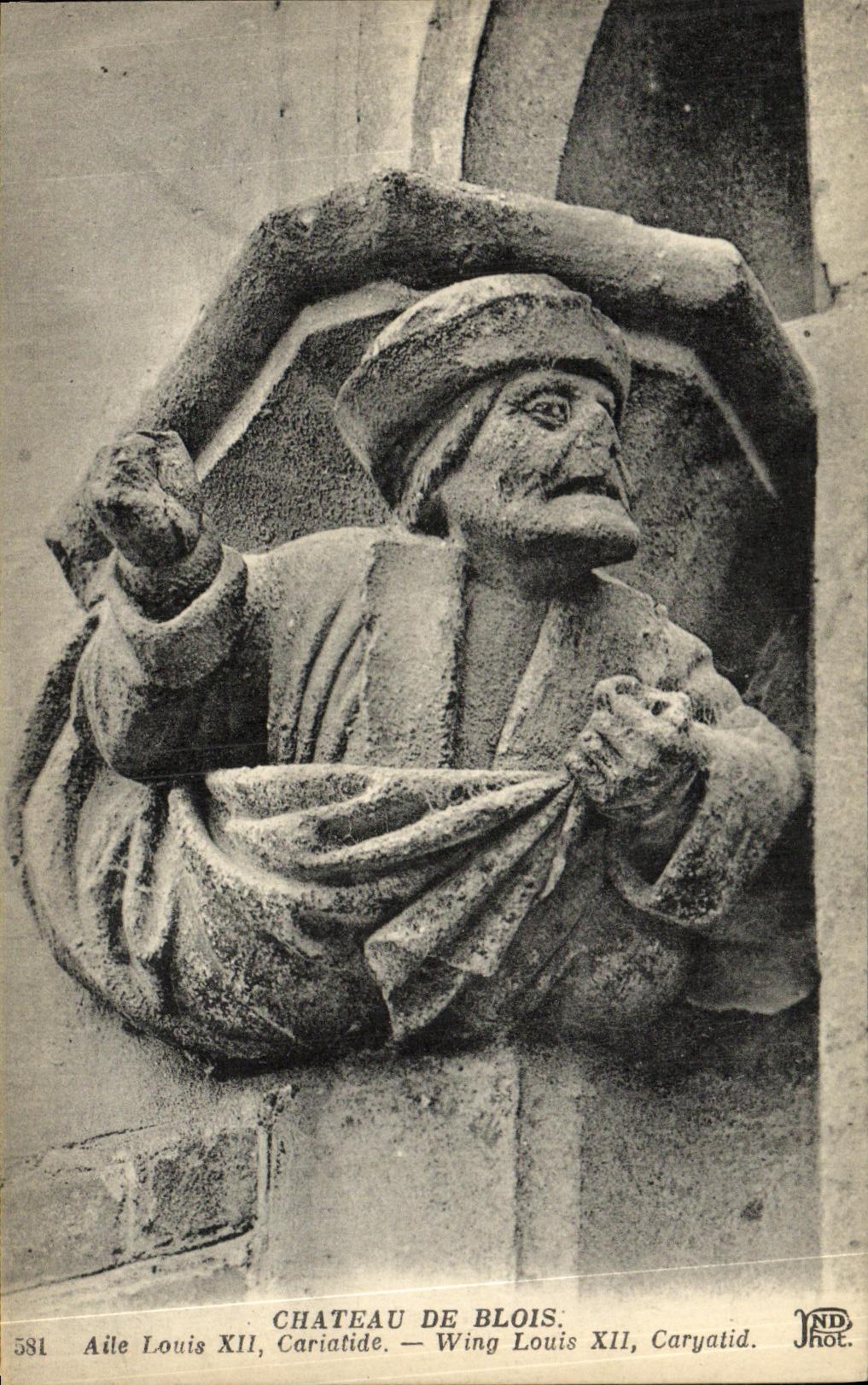 Château de Blois — Aile Louis XII, Caryatide — JND Phot.