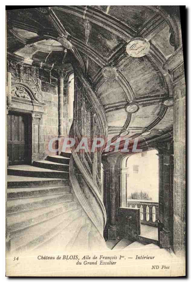 CPA Blois De Chateau Aile de Francois 1er Interieur du Grand Escalier