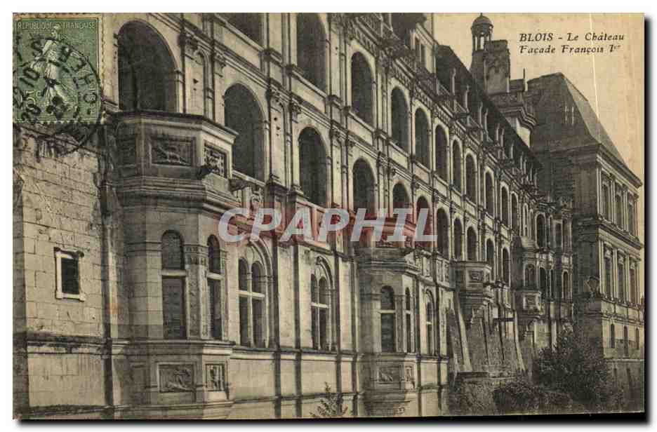 CPA Blois De Chateau Vue de la Facade Francois 1er