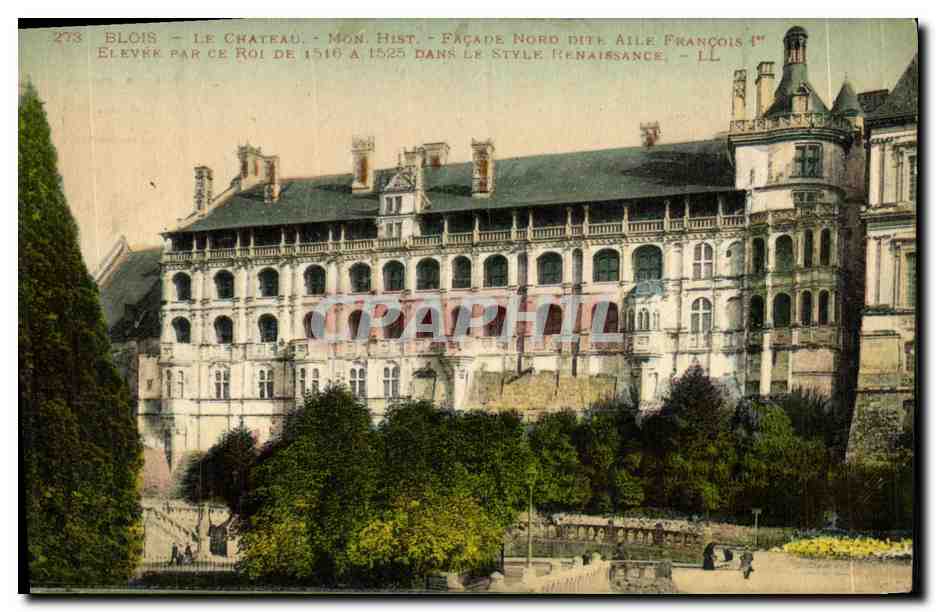 CPA Blois De Chateau Facade Aile Francois 1er