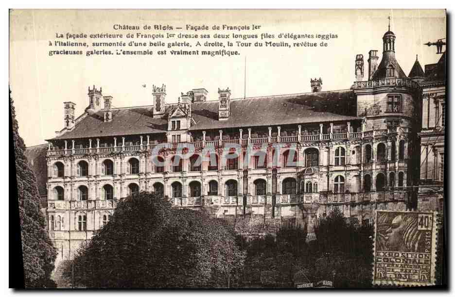 CPA Blois De Chateau Facade Francois 1er