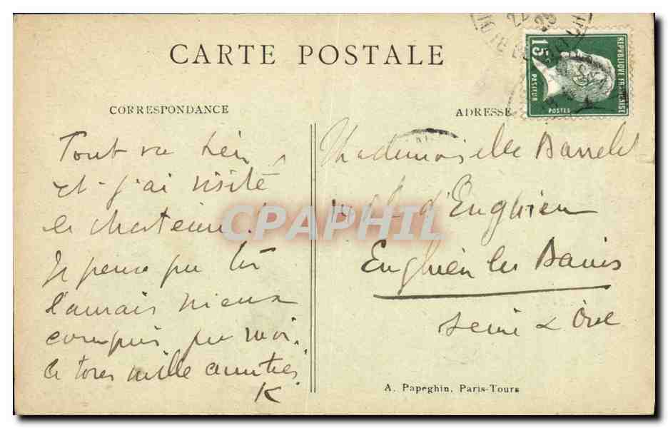 CPA Blois De Chateau Escalier Francois L Amitie Goujon — Verso