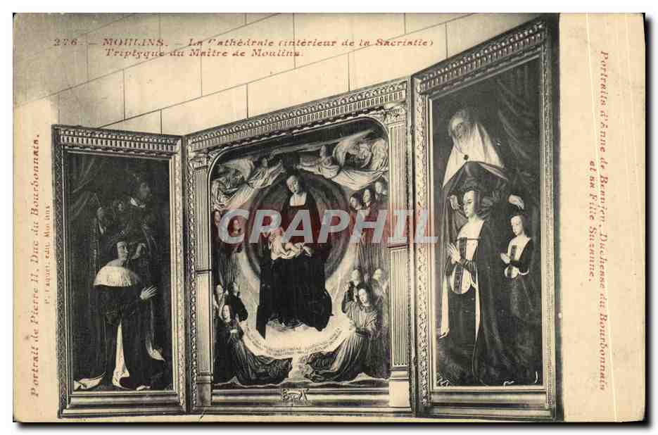 CPA Moulins La Cathedrale Triptyque du maitre de Moulins