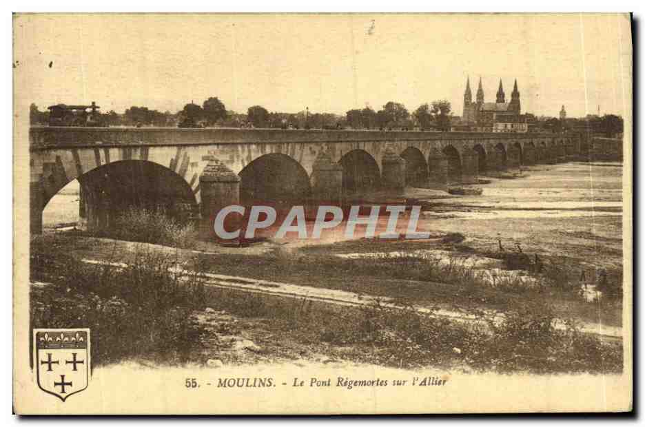 CPA Moulins Le Pont Regemortes sur Allier