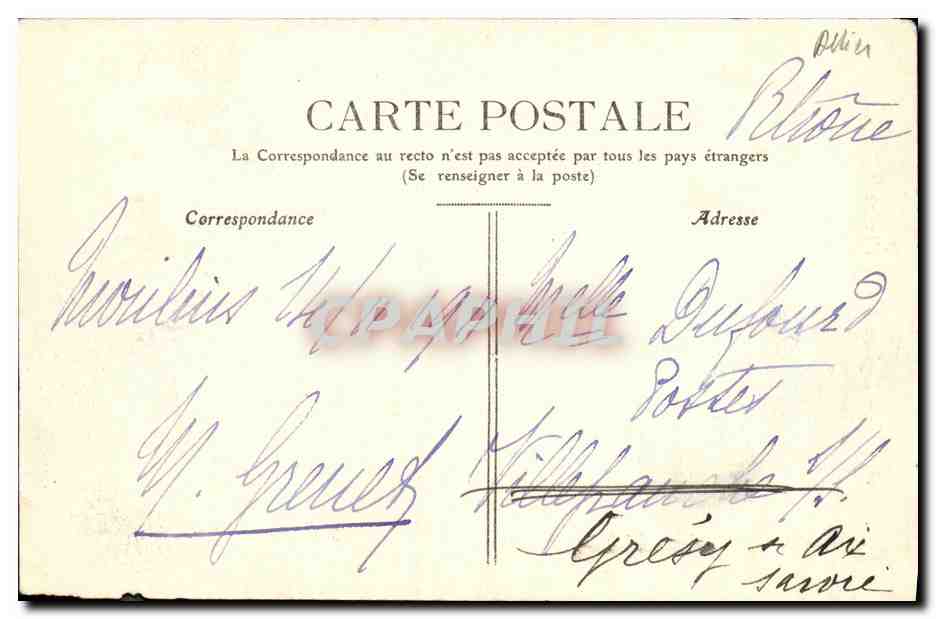 CPA Moulins Eglise Saint Pierre Epicerie — Verso