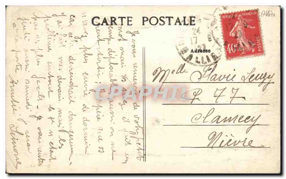 CPA Moulins Le Pont sur L Ailler — Verso
