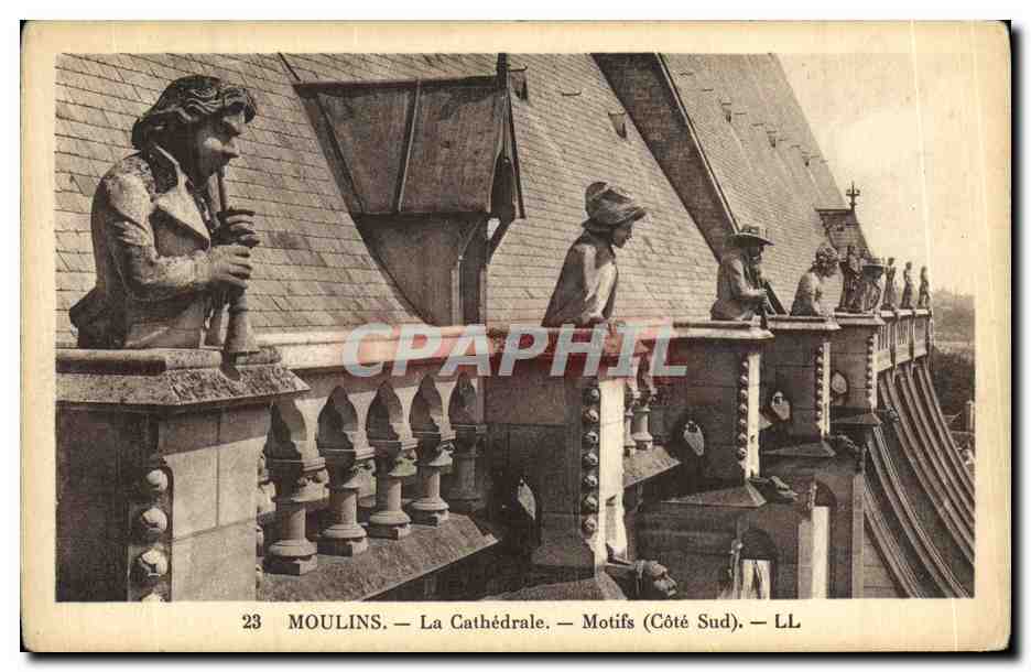 CPA Moulins La Cathedrale Motifs
