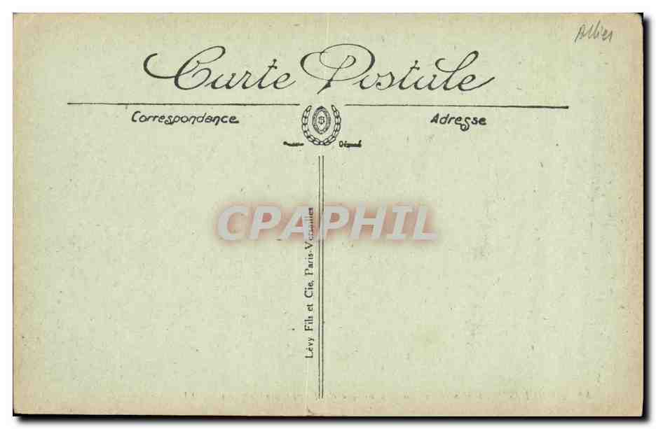 CPA Moulins Halle et la Maison Nataie de Faure de L Opera — Verso