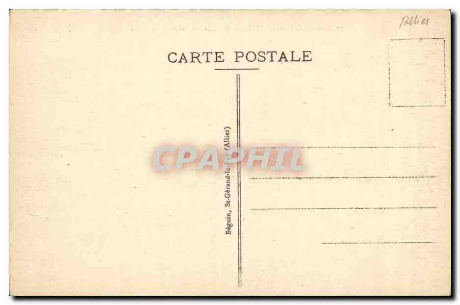 Moulins — L'Hôtel de Ville — Construit en 1839 — Verso