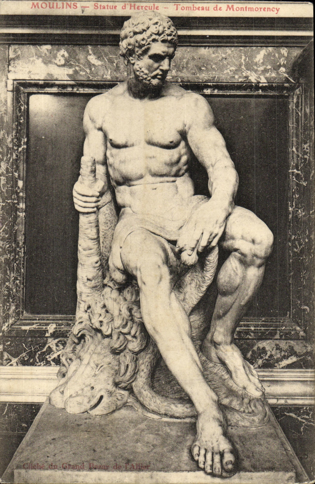 CPA Moulins Statue d Hercule Tombeau de Montmorency