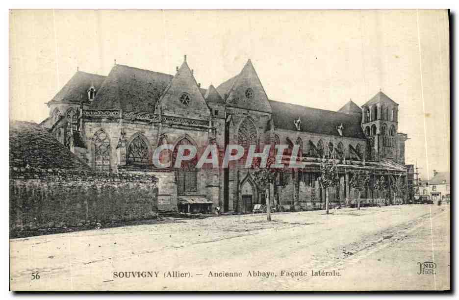 Souvigny (Allier) — Ancienne Abbaye, Façade latérale — ND HOT, n° 56