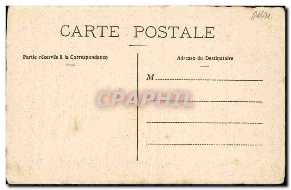 CPA Moulins Bible de Souvigny Bibliotheque de Moulins L Evangeliste Saint Luc — Verso