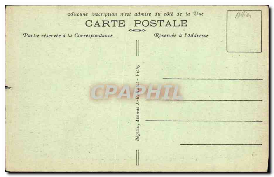 CPA Vichy Promenade a anes sur les Quais de l Allier — Rückseite